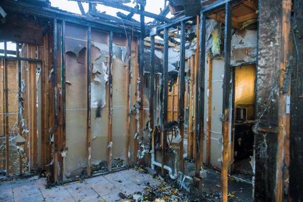 Professional Fire Damage Restoration technician working in Dewey, OK